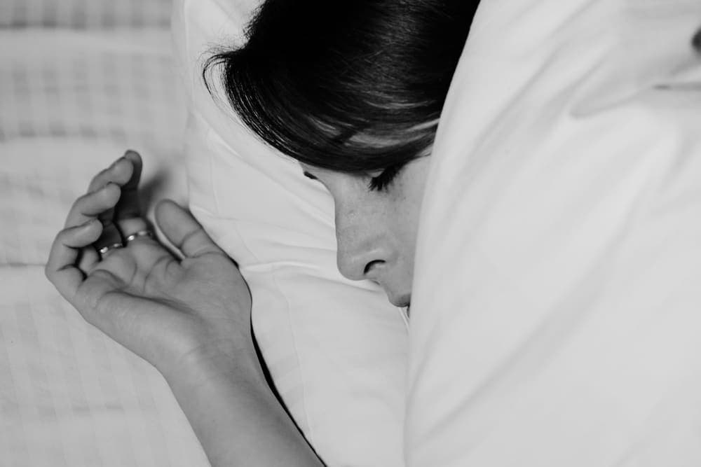 Close-up of a person sleeping peacefully - illustrative category image